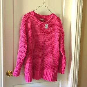 Barbie craze pink! Cable knit sweater size M